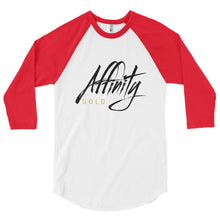 "Affinity Gold" 3/4 sleeve raglan shirt